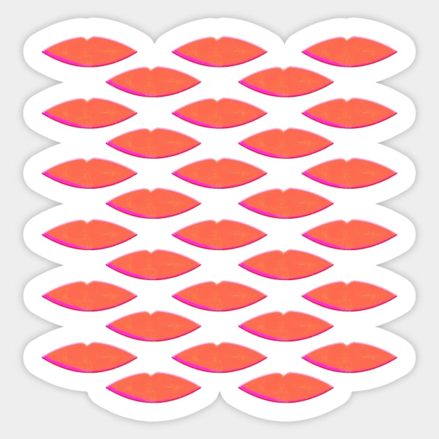 Lips Pattern 2 Sticker by mariacaballer